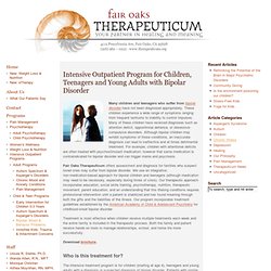 Help for Children, Teenagers and Young Adults with Bipolar Disorder