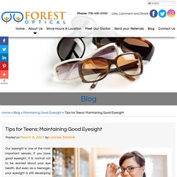 Tips for Teens: Maintaining Good Eyesight