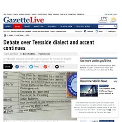 Debate over Teesside dialect and accent continues