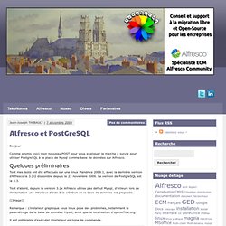 Alfresco et PostGreSQL