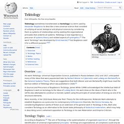 Tektology - Wikipedia