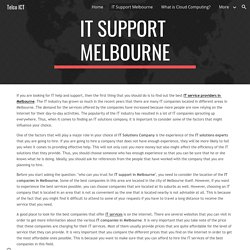 Telco ICT - IT Support Melbourne