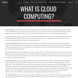 Telco ICT - What is Cloud Computing?