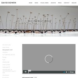 tele-present wind — David Bowen