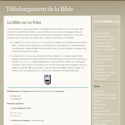Téléchargement de la Bible » La Bible sur un Palm
