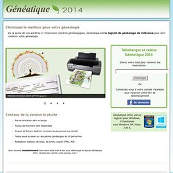 Téléchargement Gratuit de Généatique 2012 - Généatique 2012