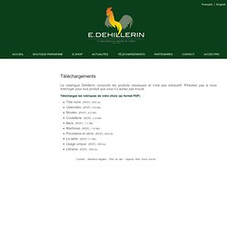 E. DEHILLERIN : spécialiste du matériel de cuisine et ustensiles en cuivre, inox et fonte - Catalogue : Catalogue