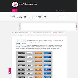 Télécharger 60 boutons web PSD et PNG