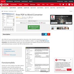 Télécharger Free PDF to Word Converter (gratuit)