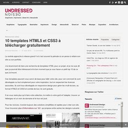 10 templates HTML5 et CSS3 à télécharger gratuitement