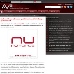 Nuforce Demo: album en qualité lossless 96KHz/24bits à télécharger gratuitement