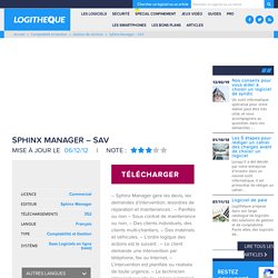Télécharger Sphinx Manager - SAV - Logitheque