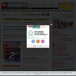 Téléchargez le guide gratuit Onisep "Après la 2de générale et technologique", rentrée 2017