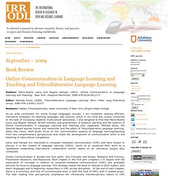 Online Communication in Language Learning and Teaching and Telecollaborative Language Learning