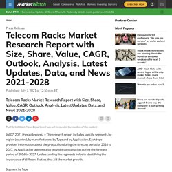 Telecom Racks Market Research Report with Size, Share, Value, CAGR, Outlook, Analysis, Latest Updates, Data, and News 2021-2028