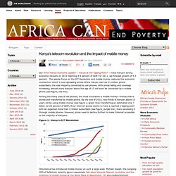 Kenya’s telecom revolution and the impact of mobile money