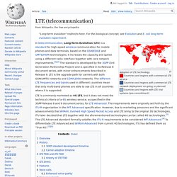 LTE (telecommunication) - Wikipedia