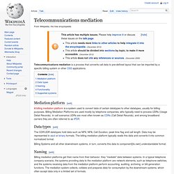 Telecommunications mediation