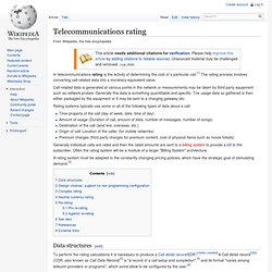 Telecommunications rating