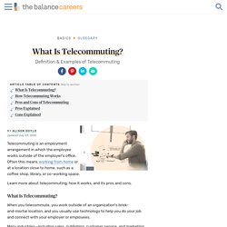 Telecommuting: What Is It?