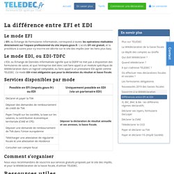 TELEDEC - La différence entre EFI et EDI