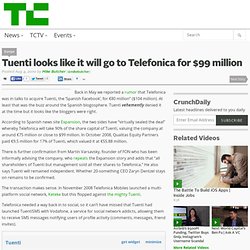 Tuenti looks like it will go to Telefonica for $99 million
