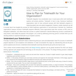 How to Plan for Telehealth for Your Organization?