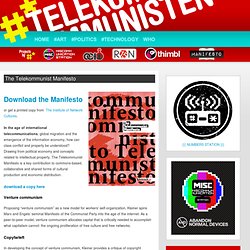 The Telekommunist Manifesto