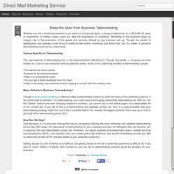 Direct Mail Marketing Service: Make the Most from Business Telemarketing