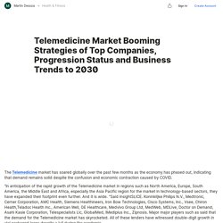 Telemedicine Market Booming Strategies of Top Companies, Progression Status and Business Trends to 2030 — Teletype