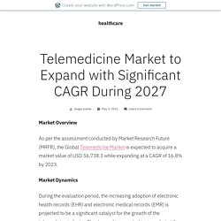 Telemedicine Market to Expand with Significant CAGR During 2027 – healthcare