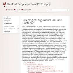 Arguments for God's Existence
