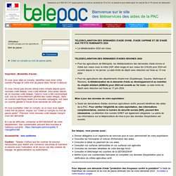Telepac - Téléservices des aides de la PAC