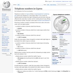Telephone numbers in Cyprus