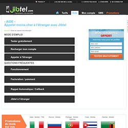 Aide pour telephoner moins cher a l'étranger, appeler etranger moins cher - Jibtel Belgique