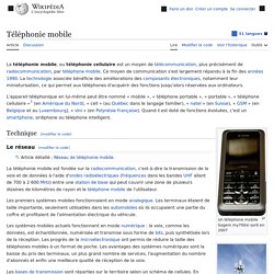 Téléphonie mobile