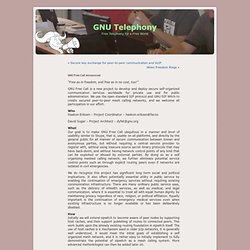 Telephony » Blog Archive » GNU Free Call Announced