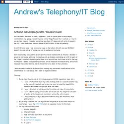 Andrew's Telephony/IT Blog: Arduino Based Kegerator / Keezer Build