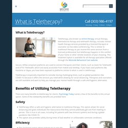 What is Teletherapy? - Westside Behavioral Care