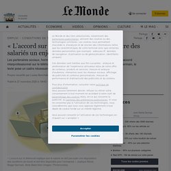 27 nov. 2020 « L’accord sur le télétravail fait du bien-être des salariés un enjeu managérial »