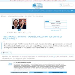 Télétravail et Covid 19 : salariés, quels sont vos droits et obligations ? Par Frédéric Chhum et Marilou Ollivier, Avocats.