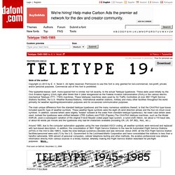 Teletype 1945-1985 Font