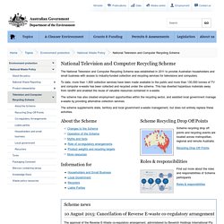 National Television and Computer Recycling Scheme - Home Page