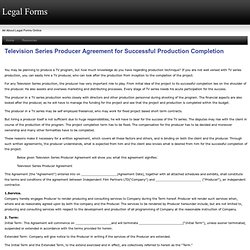 Television Series Producer Agreement for Successful Production Completion