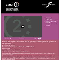 Ouverture - CanalC2 : la web télévision des événements universitaires de l'Université de Strasbourg