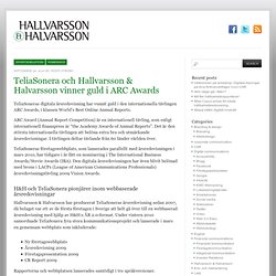 TeliaSonera och Hallvarsson & Halvarsson vinner guld i ARC Awards