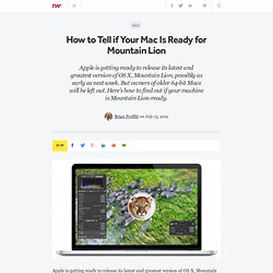 How to Tell if Your Mac Is Ready for Mountain Lion