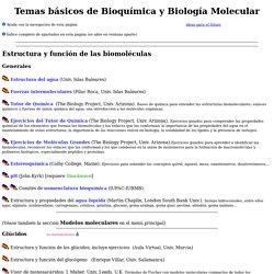Bioquímica y Biología molecular - Temas básicos