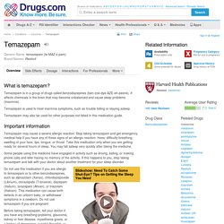 Temazepam: Uses, Dosage & Side Effects