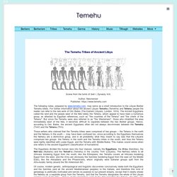 Temehu Berber Tribe of Libya & Egypt, also known as the C-Group of Nubia